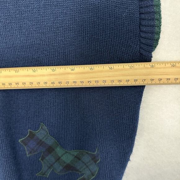 Vtg Pendleton Wool Sweater Vest Womens S Blue Scottish Dogs Preppy Dark Academia - Picture 10 of 15